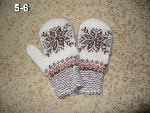 Варежки детские шерстяные