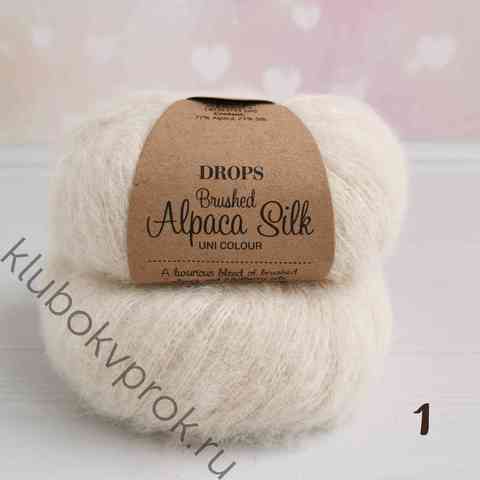 DROPS BRUSHED ALPACA SILK 01, Белый