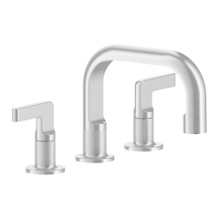 Gessi Inciso 58011#031 Смеситель для раковины на 3 отверстия с донным клапаном, излив 140мм, h=145мм Цвет: хром фото
