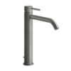 Gessi Flessa 54003#239 Смеситель для раковины на 1 отверстие, высокий h=305мм, с донным клапаном, излив 155мм, цвет: steel brushed