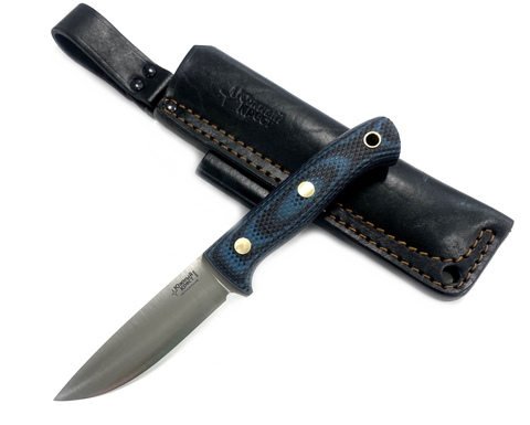 Нож Шершень , N690, микарта черно-синяя, 230.1963 конвекс
