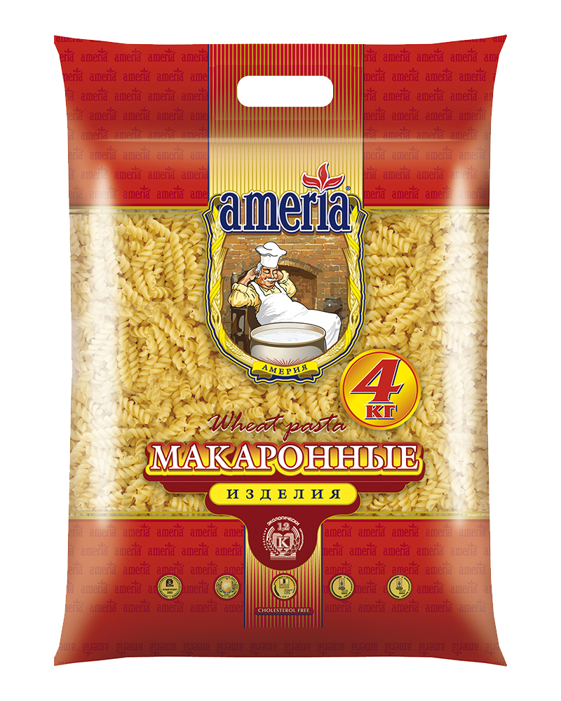Макаронные изделия Америя Спиральки,4 кг.