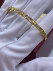 16237- Браслет LOVE small model pave lux качество white/rose/yellow VGOLD