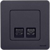 Розетка компьютерная двойная RJ45 категория 6 UTP - Legrand Inspiria - антрацит — фото 7