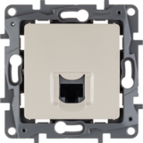 ETIKA Розетка компьютерная RJ45 категория 5Е UTP 6723411 слоновая кость LEGRAND — фото 1