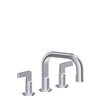 Gessi Inciso 58011#149 Смеситель для раковины на 3 отверстия с донным клапаном, излив 140мм, h=145мм Цвет: finox