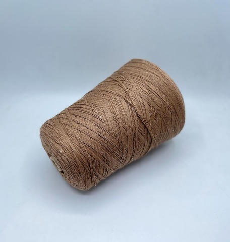 Бобинная пряжа (пр.Италия).art-Merino paillettes 380м/100гр, 96% меринос, 4% Пайетки(3мм)(полиэстер), цвет-Бежевый,неоднотонный+прозрачная пайетка(1), арт.31114