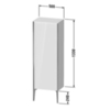 Duravit XViu XV1326LB272 Шкаф подвесной 1330x500x360мм с 3 стеклянными полками, (петли слева), цвет: dark brushed oak/чёрный матовый