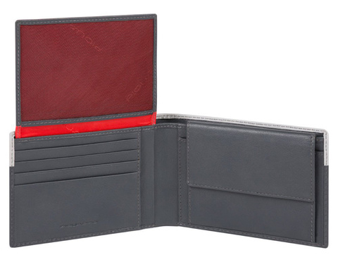 Кошелек мужской Piquadro Urban, серый/черный (PU1392UB00R/GRN)