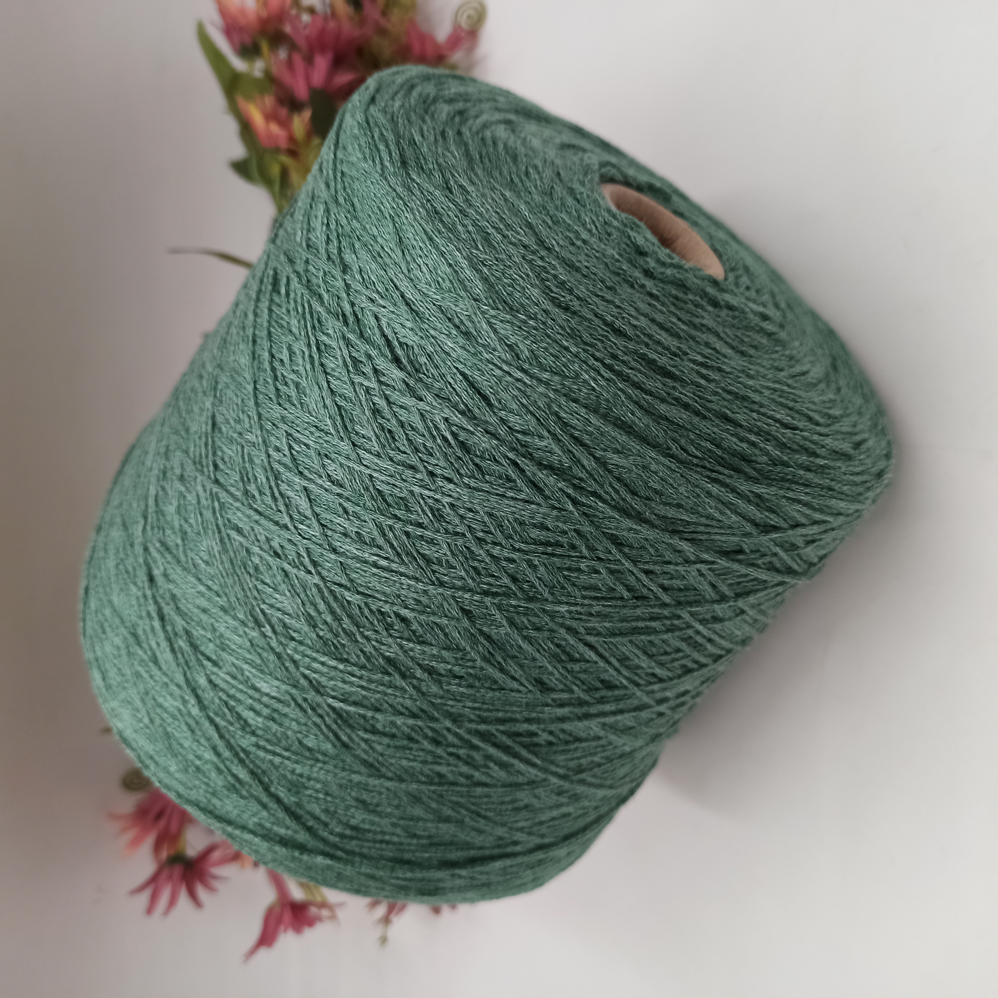 Cashseta Loro Piana кашемир с шелком 430м/100гр 07 Нефритовый зеленый