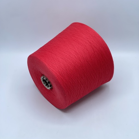 Бобинная пряжа,Cotton combed, 2540м. 100%Хлопок, Красный коралл(287), 39105