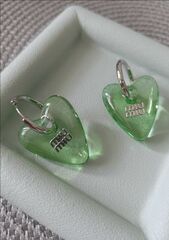 Серьги-конго MIU MIU с подвеской сердце