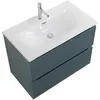 BelBagno UNO-900-2C-SO-AO База под раковину подвесная с фрезерованными ручками по всей длине фасада с двумя выкатн. ящ., Голубой Матовый, 900x455x608