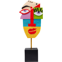 Объект декоративный Abstract Face Multicolour «Абстрактное разноцветное лицо» 52 см