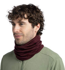 Шерстяной шарф-труба Buff Merino Heavyweight Solid Garnet - 2