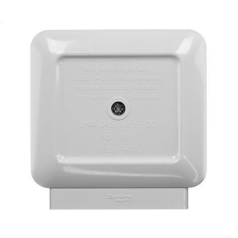 Коробка клеммная 5х6кв.мм 380В 40А IP44 монтажн. плата  (для эл. Плит)
