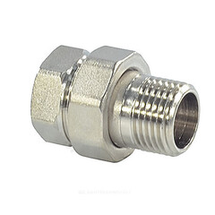 Соединитель латунь никель американка Ду 32 (1 1/4") прямой ВР/НР SantechSystems