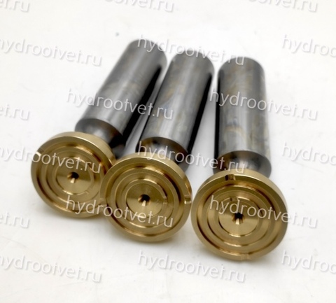Фото A4VG250 PISTON SHOE SET(ONE SET=9PCS) - Набор поршней 31,2x132,6 мм (92,7 мм) с подпятниками (в одном наборе 9 шт.) для насоса A4VG250, малое отверстие