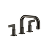 Gessi Inciso 58011#299 Смеситель для раковины на 3 отверстия с донным клапаном, излив 140мм, h=145мм Цвет: nero XL