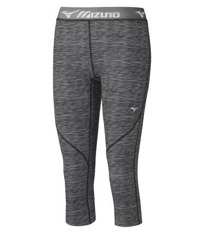 Тайтсы женские Mizuno Impulse Print 3/4 Tight серые