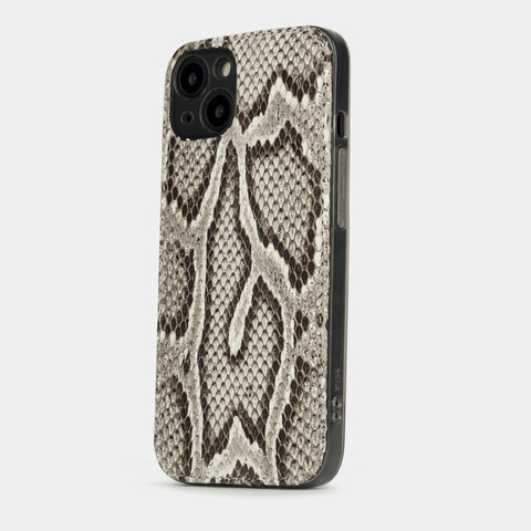 Чехол для iPhone 14 из кожи питона, цвета Natur