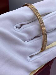 16237- Браслет LOVE small model pave lux качество white/rose/yellow VGOLD