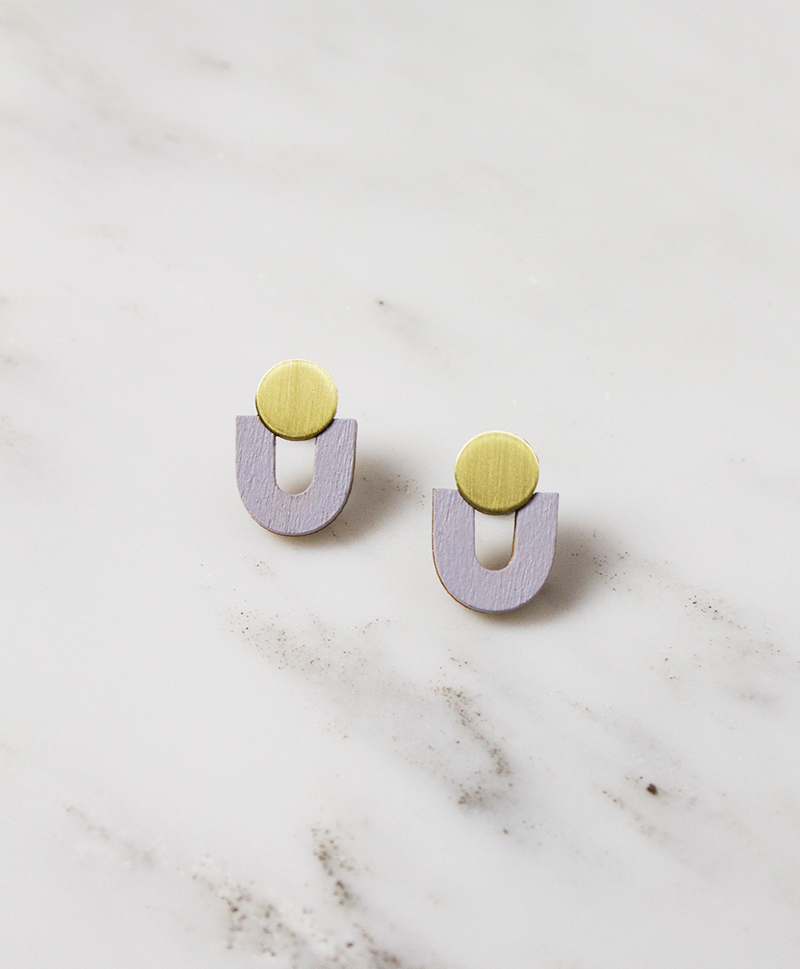 Серьги Jean Studs Lavender