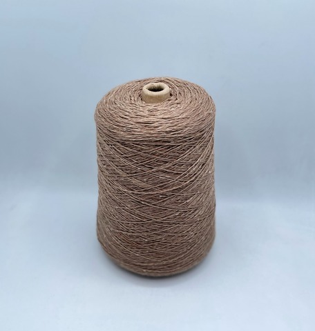 Бобинная пряжа (пр.Италия).art-Merino paillettes 380м/100гр, 96% меринос, 4% Пайетки(3мм)(полиэстер), цвет-Мокко+прозрачная пайетка, арт.31115