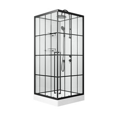 Душевая кабина Niagara Standart(90х90х225) черный, стекло прозрачное