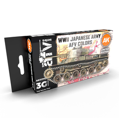 Набор красок AK Interactive WWII Japanese Army AFV Colors Set 3G, 6 красок