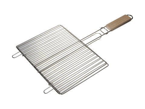 GRINDA Barbecue, 300 х 225 мм, нержавеющая сталь, плоская решетка-гриль (424733)