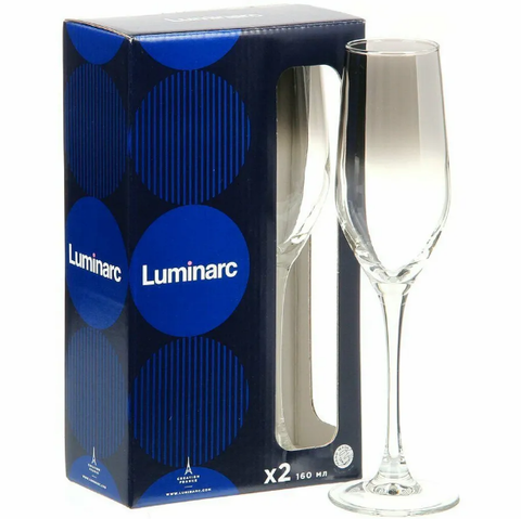 Набор фужеров для шампанского Luminarc Селест Серебряная дымка 160 мл (2 шт) - купить 1