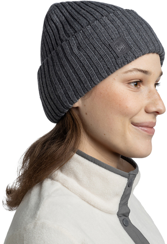 Картинка шапка вязаная Buff Knitted Erviny Grey Heather - 2