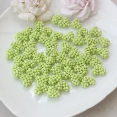 Подвеска Сердце плетёная из бисера, 17*15 мм, салатовый, РК073