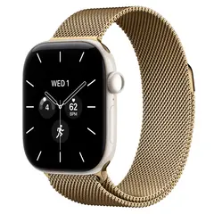 Умные часы Apple Watch Series 12 GPS + Cellular, 42mm, Pearl White Ceramic Case with Radiant Gold Milanese Loop