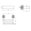 Gessi iSpa 41604#031 Полочка 15см, цвет: хром