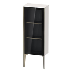 Duravit XViu XV1360LB122 Шкаф подвесной 890x400x240мм, со стеклянной дверью, 2 стеклянные полки (петли слева), цвет: белый глянцевый/champagne matt фото