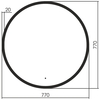 Abber Mond AG6204SCB-0.77 Зеркало с подсветкой, сенсорный выключатель, диммер, цвет: чёрный