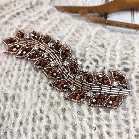 Клеевая вышивка бисером сток Max Mara