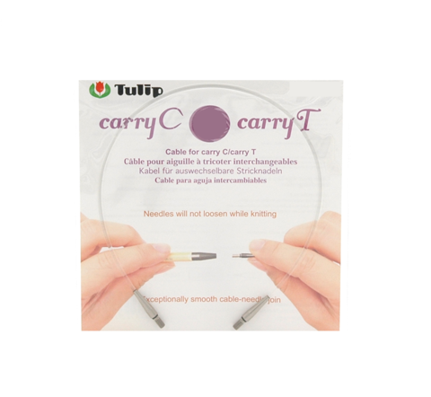 Тросик для съемных спиц "carryC" и тунисских крючков "carryT", длина 40см, пластик,  Tulip, CTMM-22
