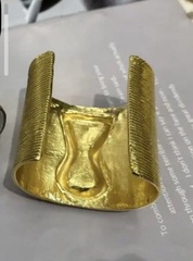 53247 - Браслет манжета ЗАМОЧНАЯ СКВАЖИНА широкий в стиле Schiaparelli lux
