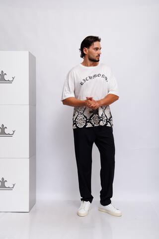 RICHMOND X Футболка с логотипом из хлопка с модалом и эластаном
