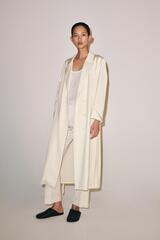 ZARA АТЛАСНЫЕ БРЮКИ ПРЯМОГО КРОЯ — ZW COLLECTION, ЭКРЮ