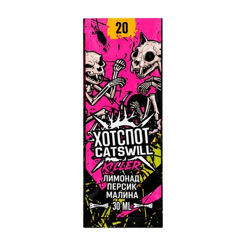 Жидкость HOTSPOT x CATSWILL Salt 2% 30ml - Лимонад Персик Малина