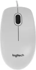 Мышь Logitech Optical Mouse B100  White USB   OEM