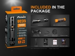 Fenix UC35 1000 lm (заряжается от Micro USB)