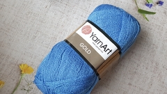 Пряжа YarnАrt "Gold" 9376 темно-голубой