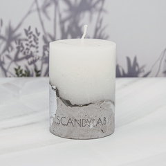 Интерьерная свеча 6х9см SCANDYLAB Beton Candle (белая) SICB-6-9-W
