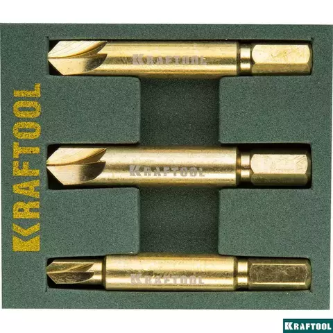 KRAFTOOL 3 шт, набор экстракторов поврежденного крепежа (26770-H3)