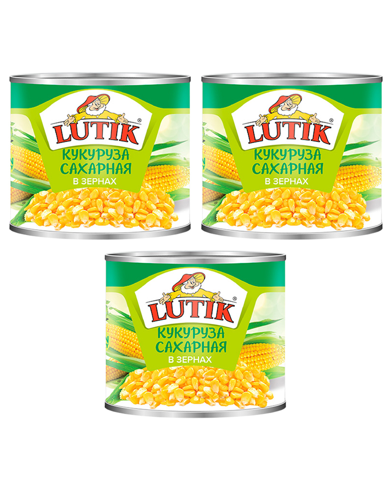 Кукуруза отборная Lutik, 425 мл. - 3 шт